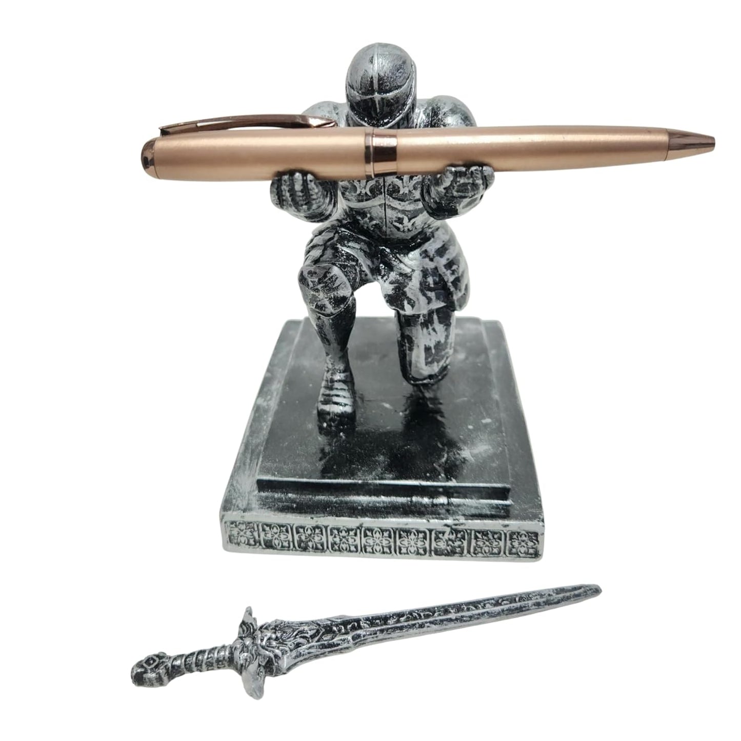 ARNAVIRA Warrior Knight Pen Holder/Soldier Pen Holder(Gold Antique)