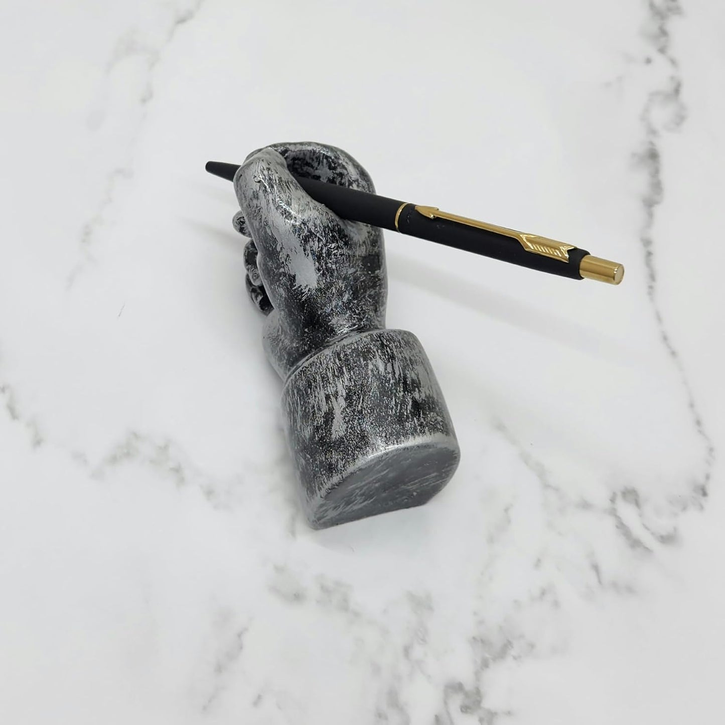Hand Pen Holder (Silver Antique)