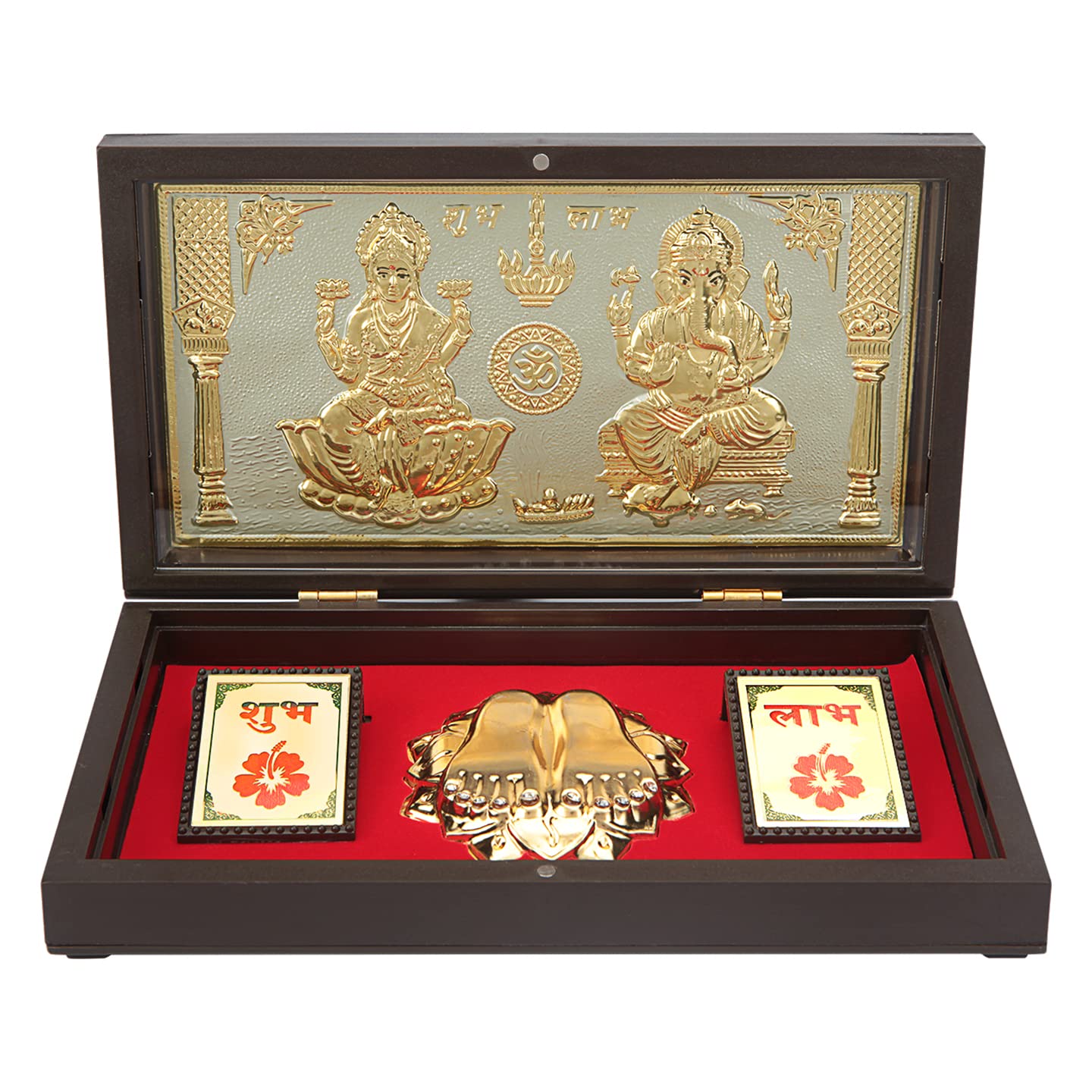 Laxmi Ganpati OM with Charan Paduka