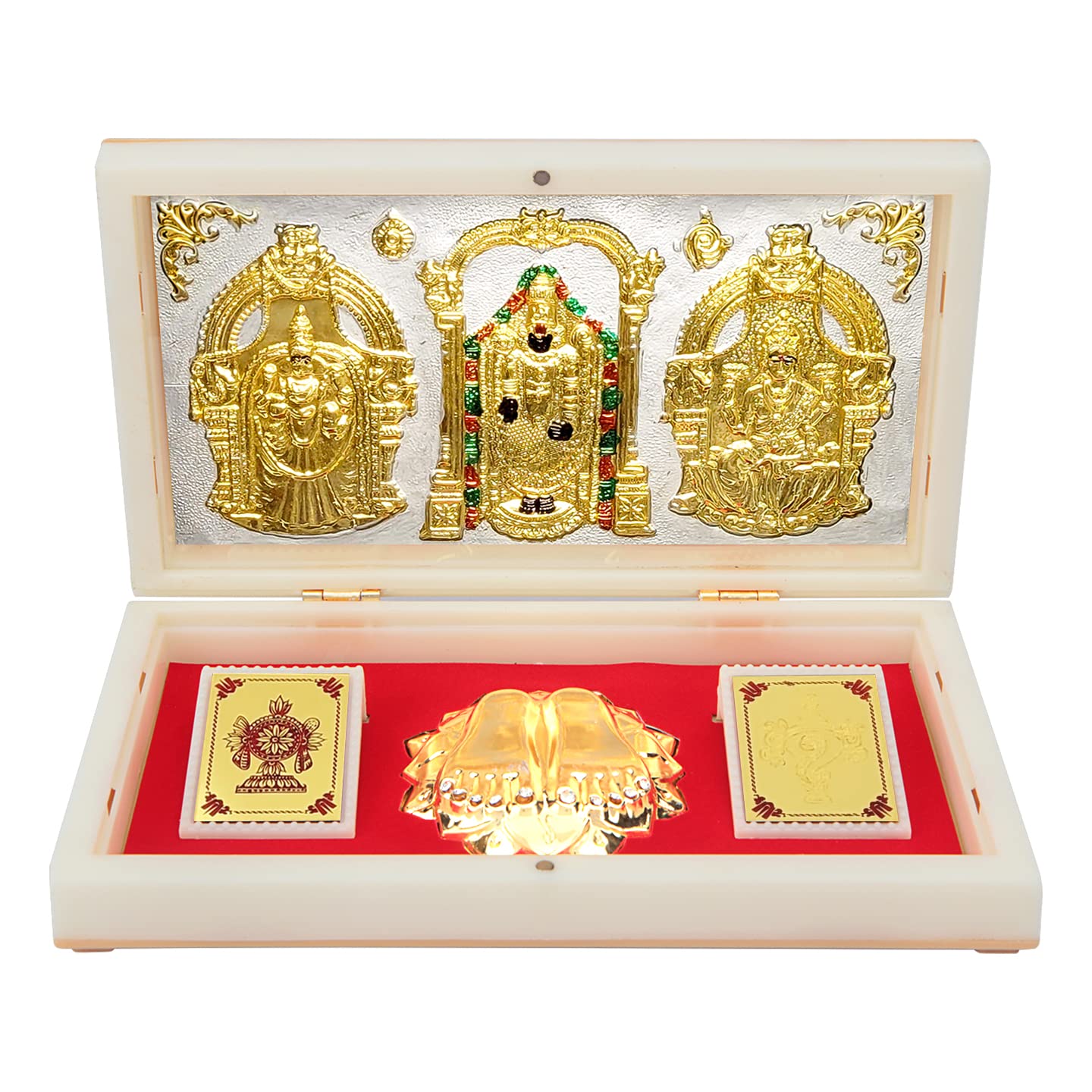 Tirupati Balaji and Padmavathi Lakshmi With Charan Paduka