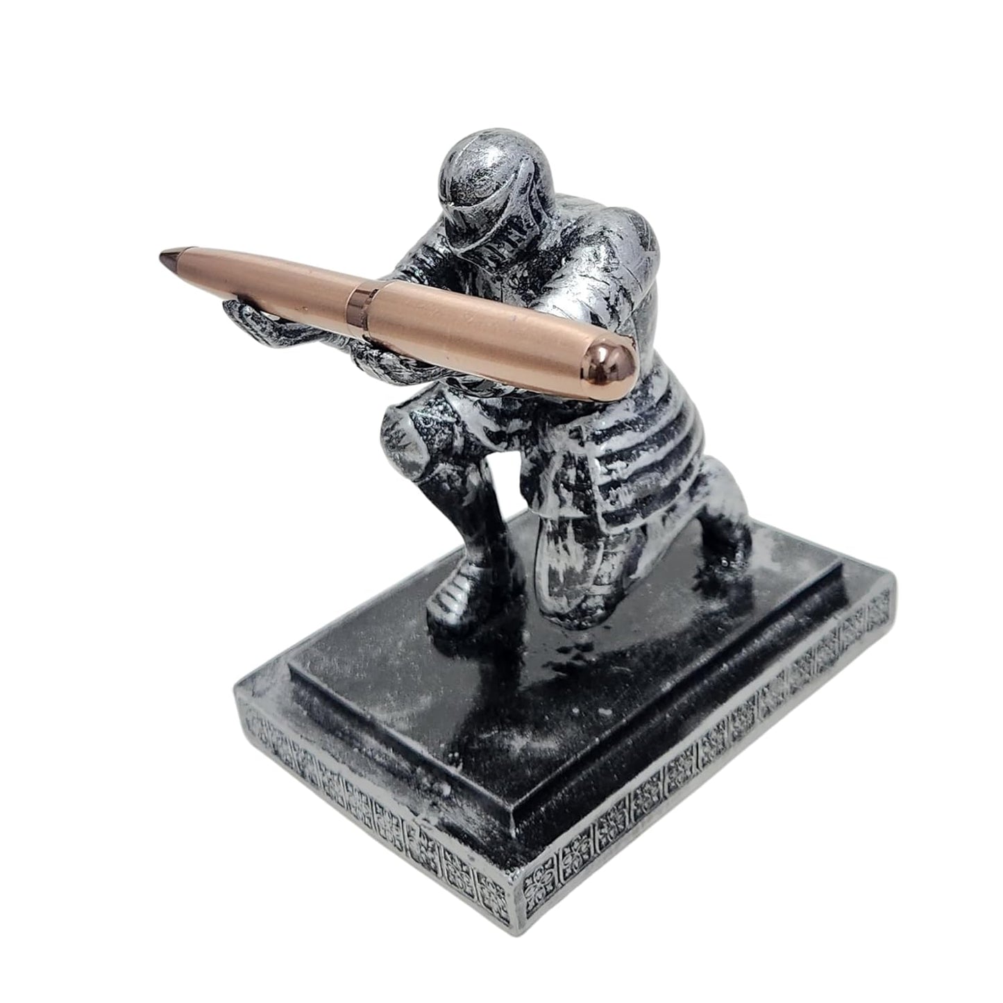 ARNAVIRA Warrior Knight Pen Holder/Soldier Pen Holder(Gold Antique)