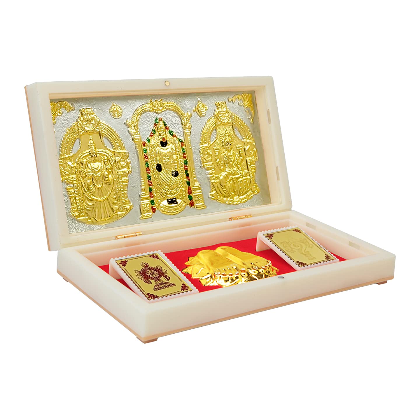 Tirupati Balaji and Padmavathi Lakshmi With Charan Paduka
