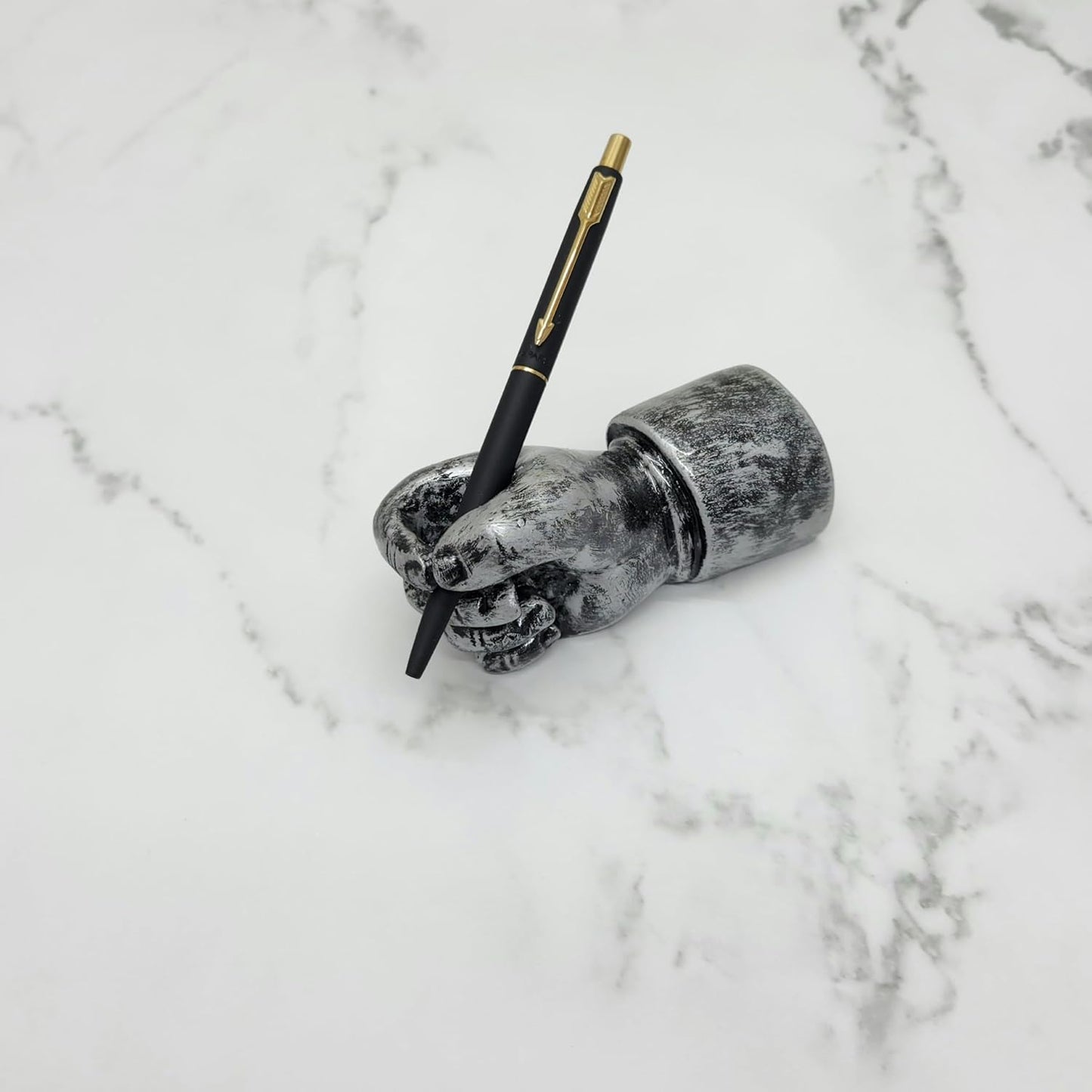Hand Pen Holder (Silver Antique)