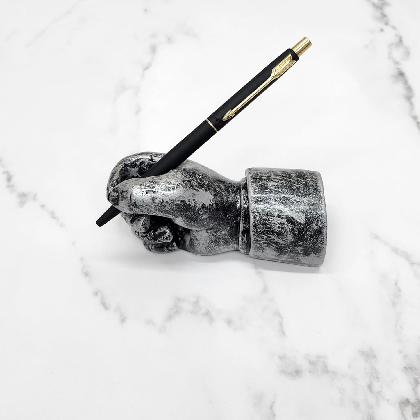 Hand Pen Holder (Silver Antique)