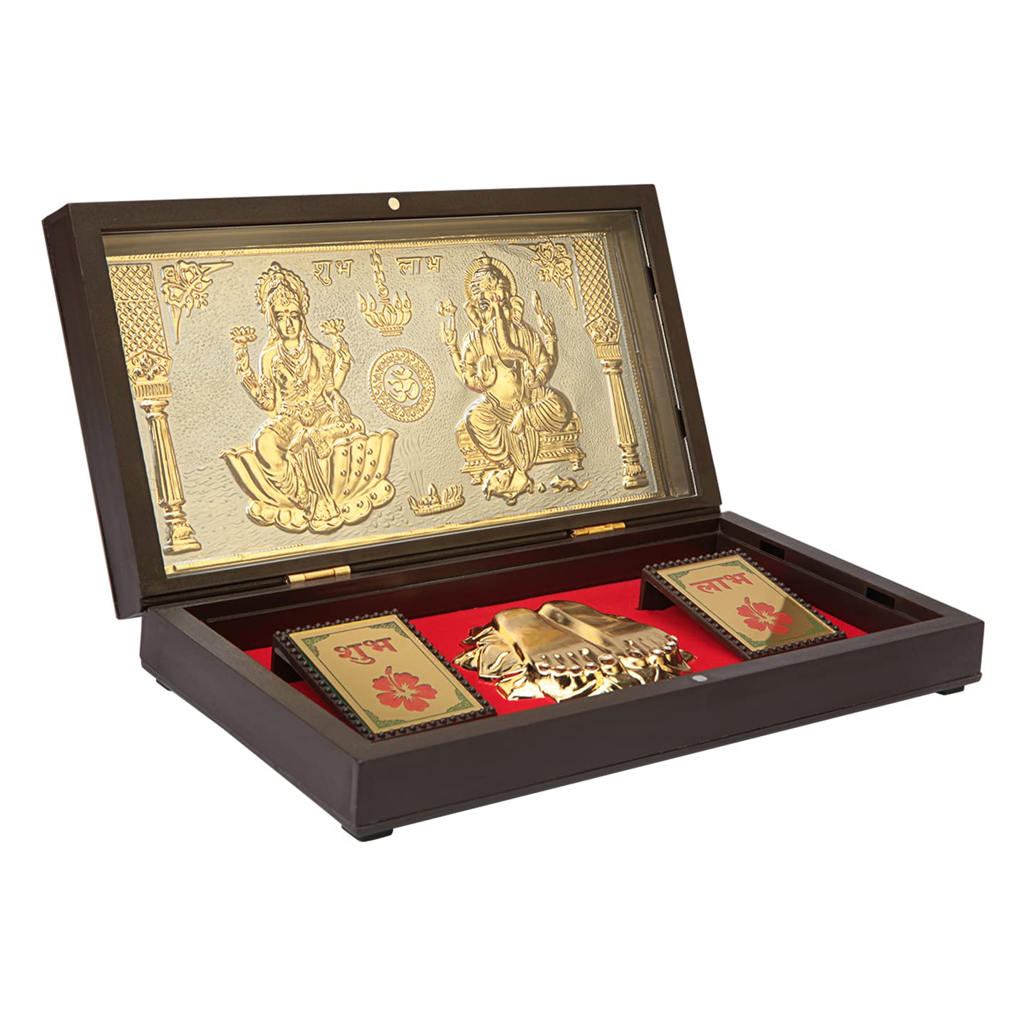 Laxmi Ganpati OM with Charan Paduka