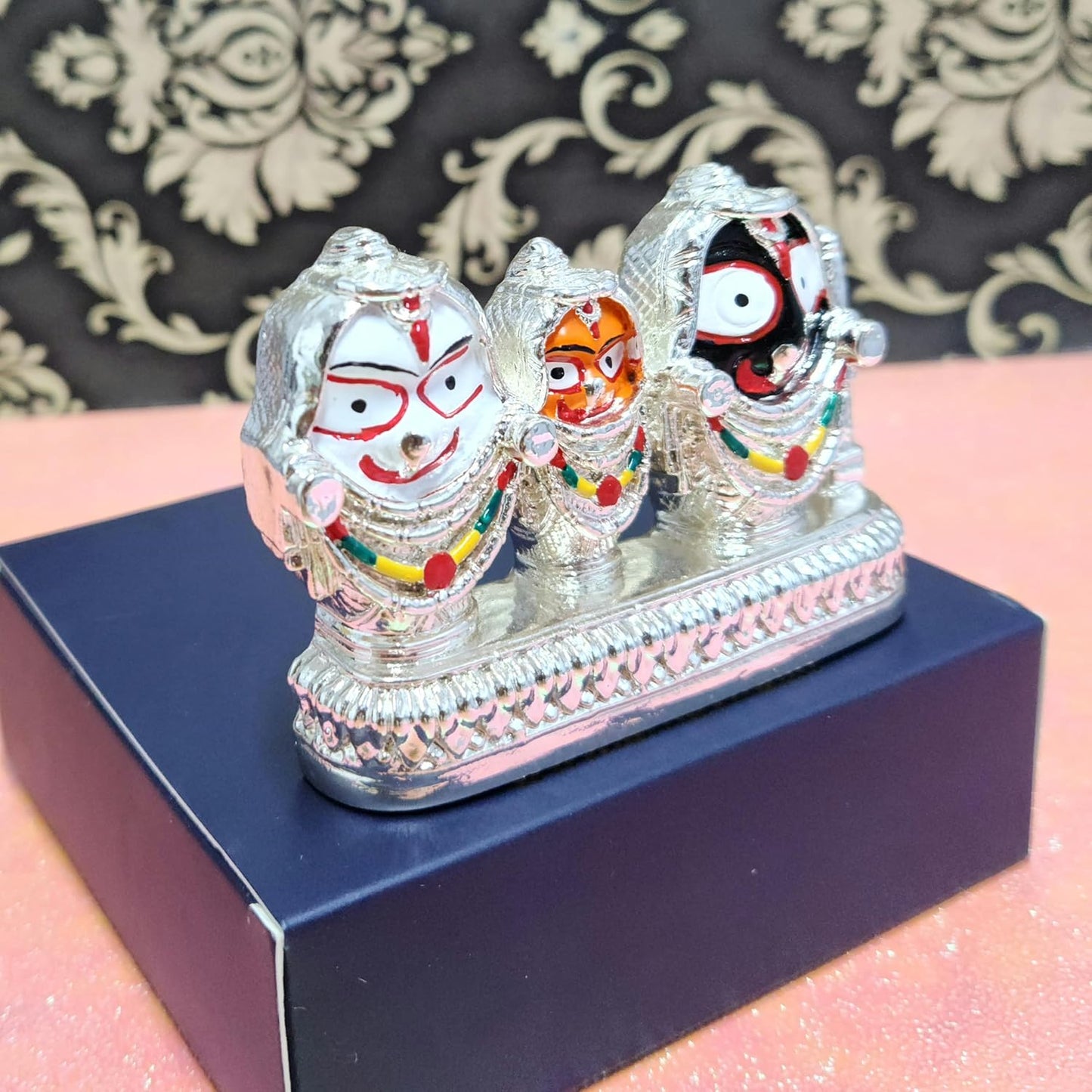 999 Silver Plated Jagannath Balabhadra Subhadra Idol