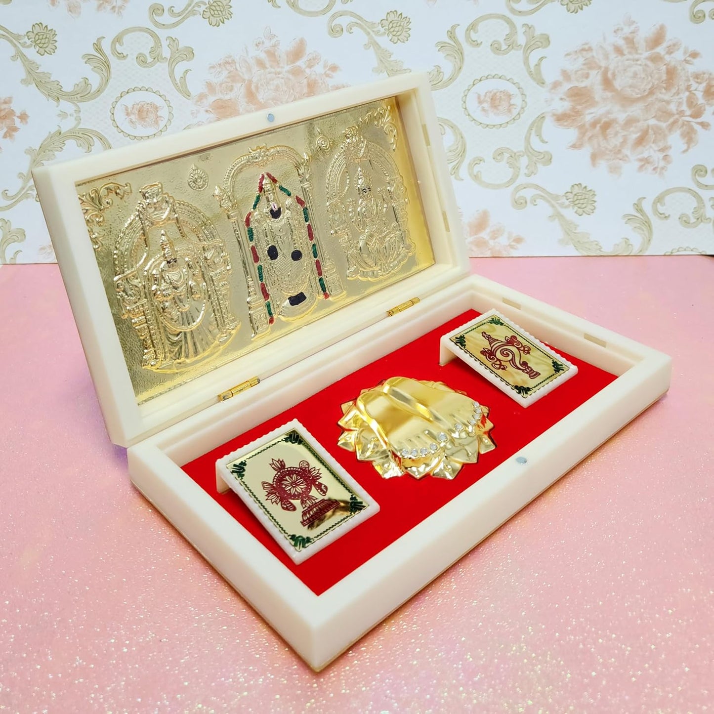 Tirupati Balaji and Padmavathi Lakshmi With Charan Paduka