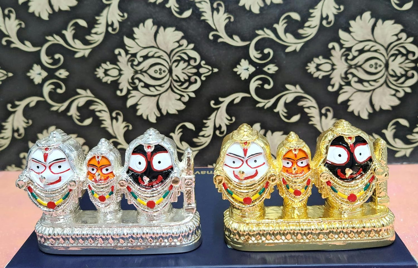 999 Silver Plated Jagannath Balabhadra Subhadra Idol