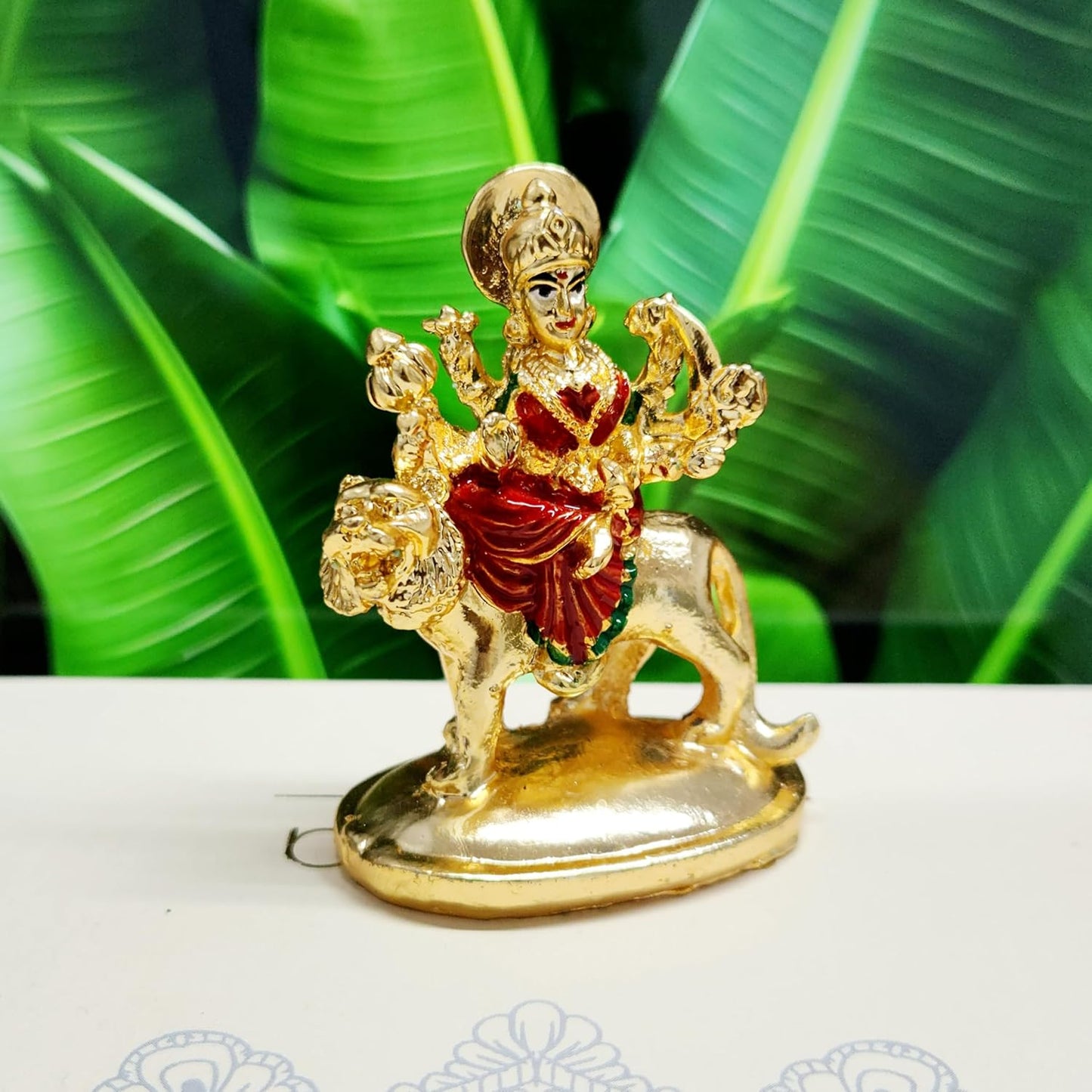 Gold Plated Maa Durga Mata Murti Statue