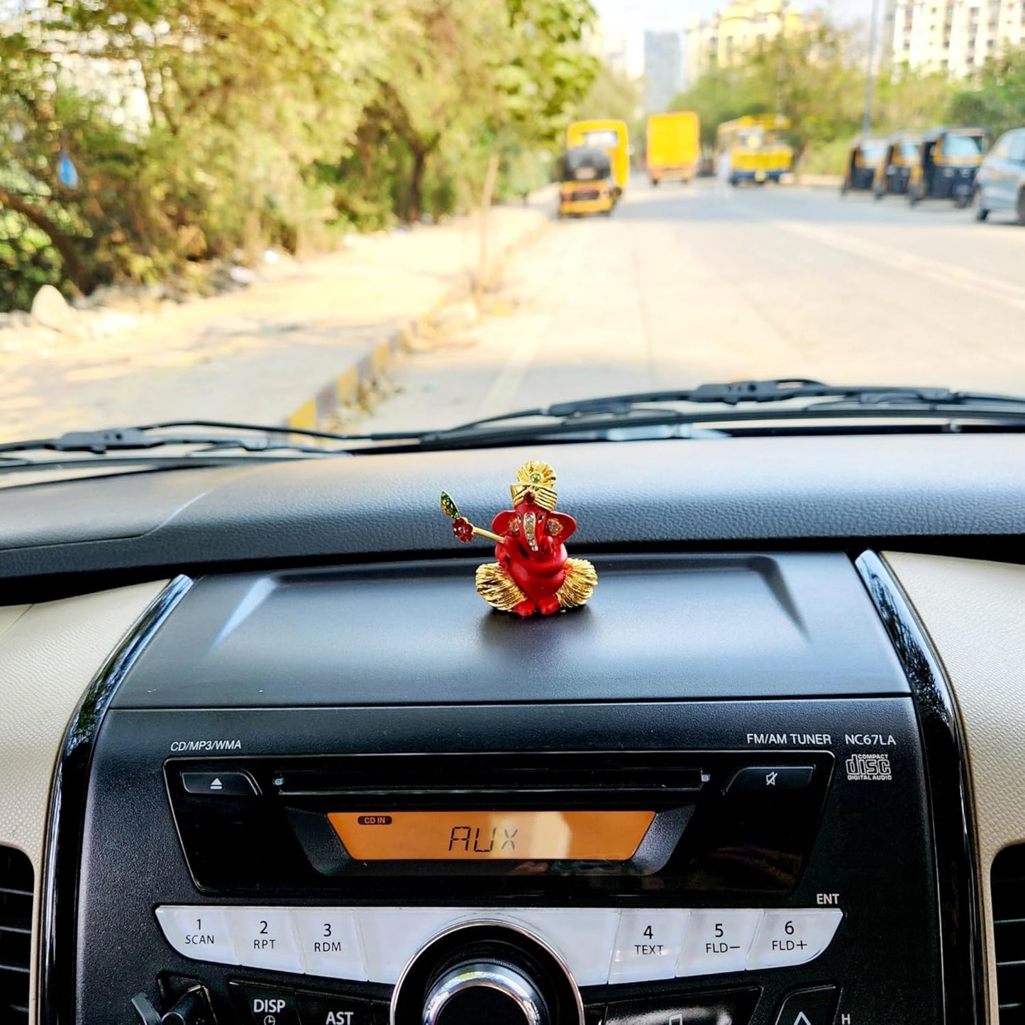 Gold Plated Bansuri Ganesha