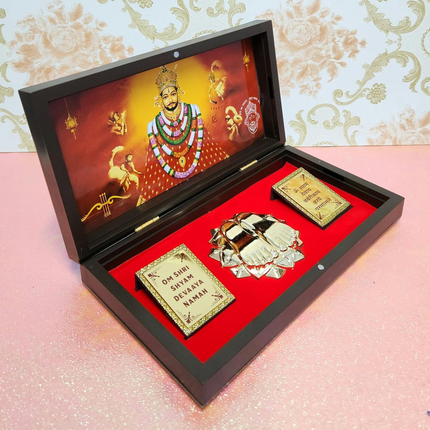 Khatu Shyam Ji Photo Frame with Charan Paduka