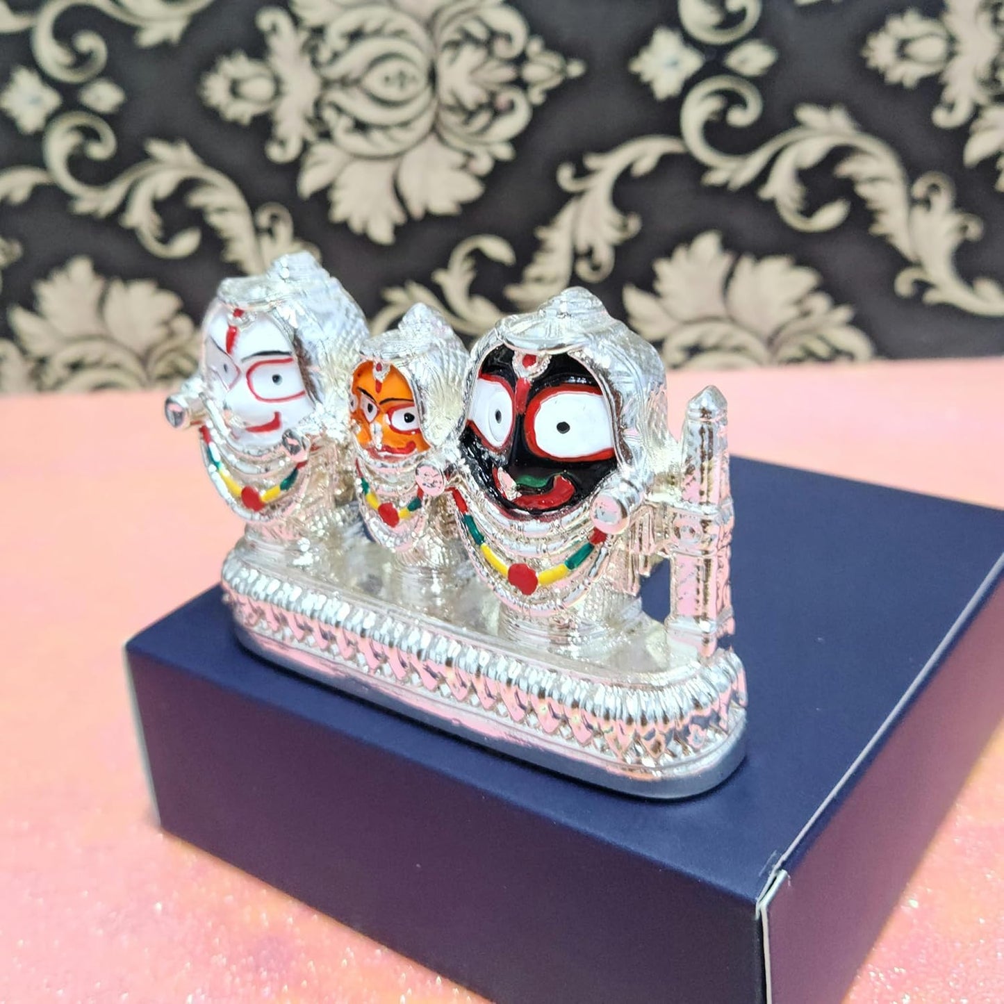999 Silver Plated Jagannath Balabhadra Subhadra Idol