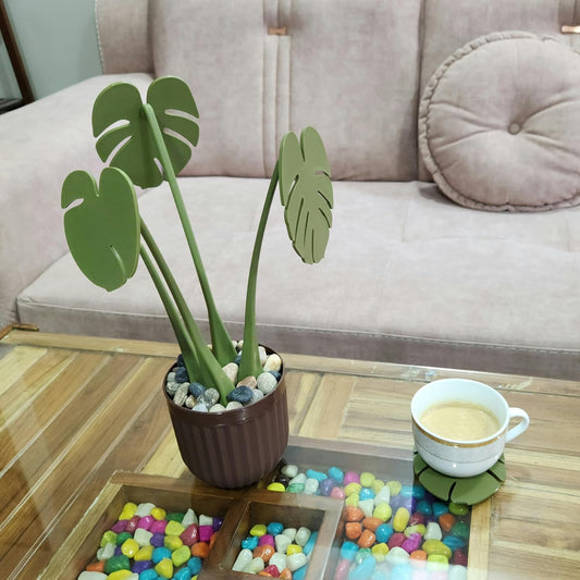 Leaf Coaster Set | Magnetic Coaster Plant Holder