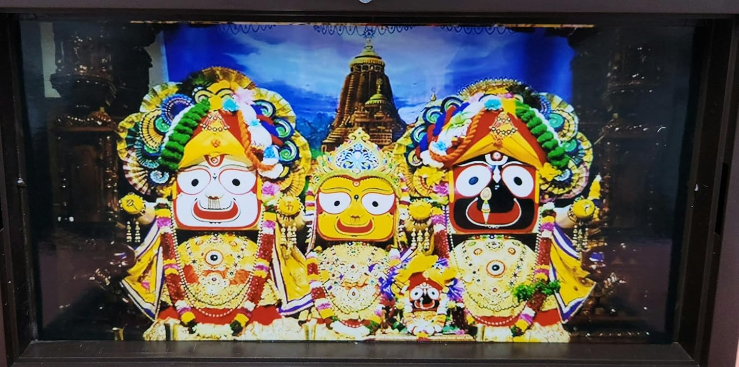 Jai Jagannath Photo Frame with Charan Paduka Pocket Temple