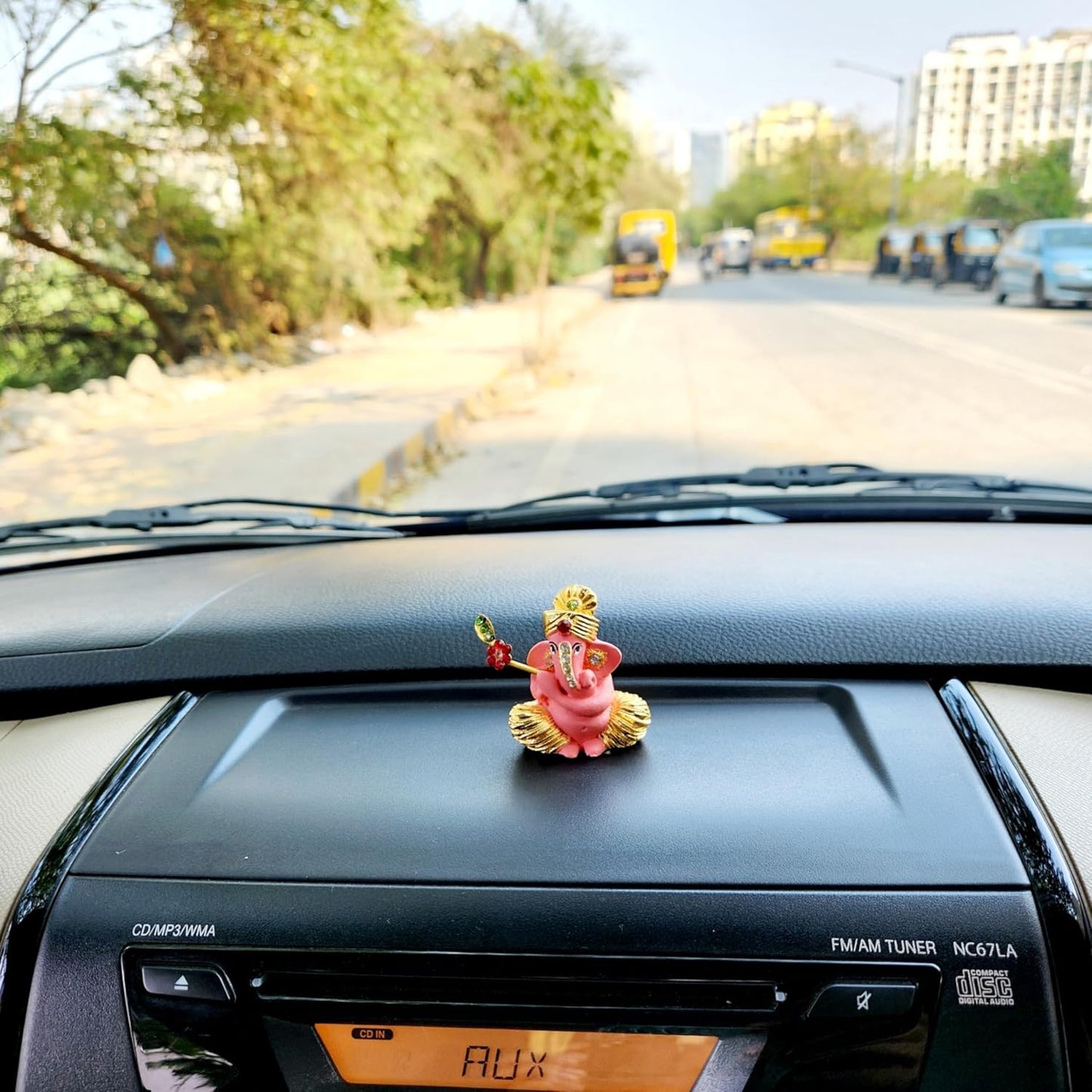 Gold Plated Bansuri Ganesha