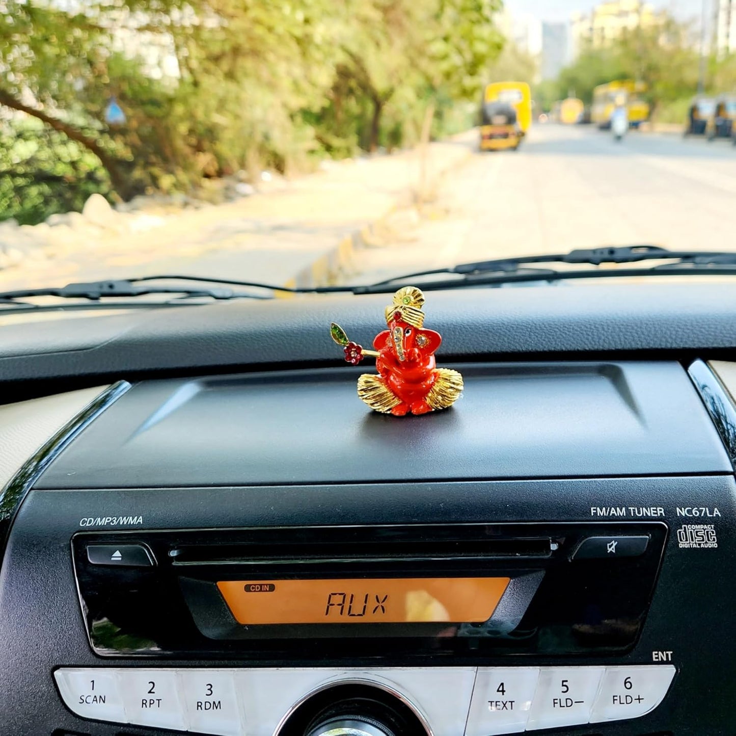 Gold Plated Bansuri Ganesha