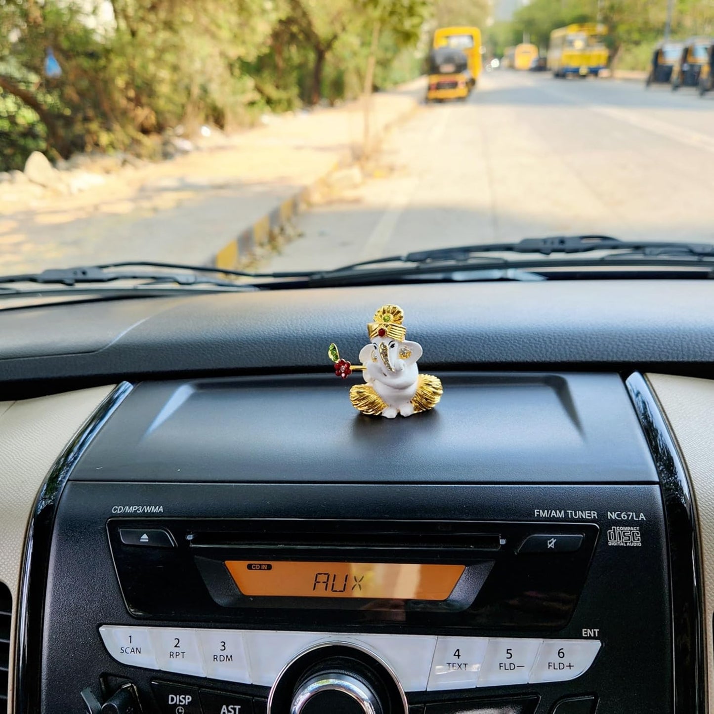 Gold Plated Bansuri Ganesha