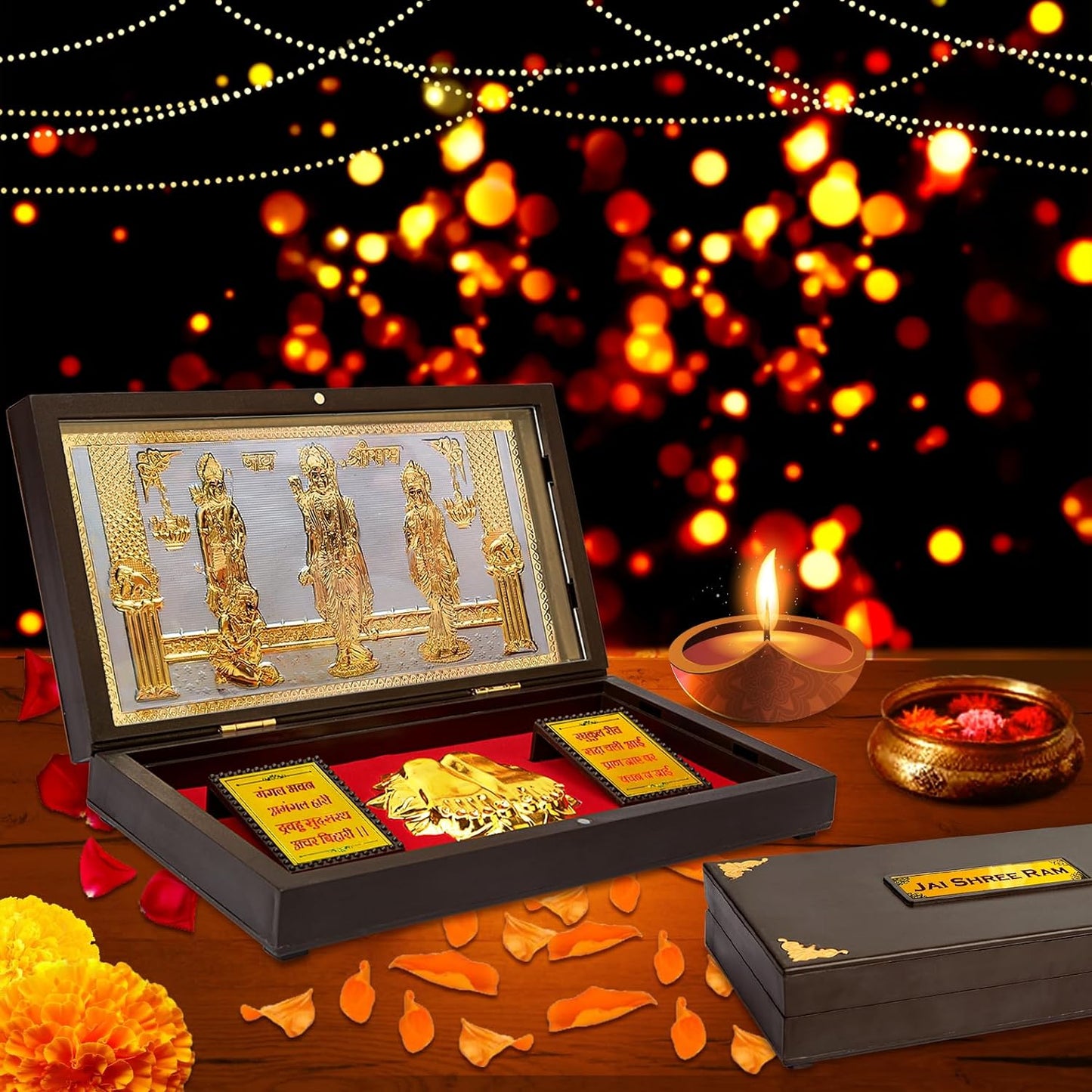 Ram Darbar/Ram Parivar with Charan Paduka