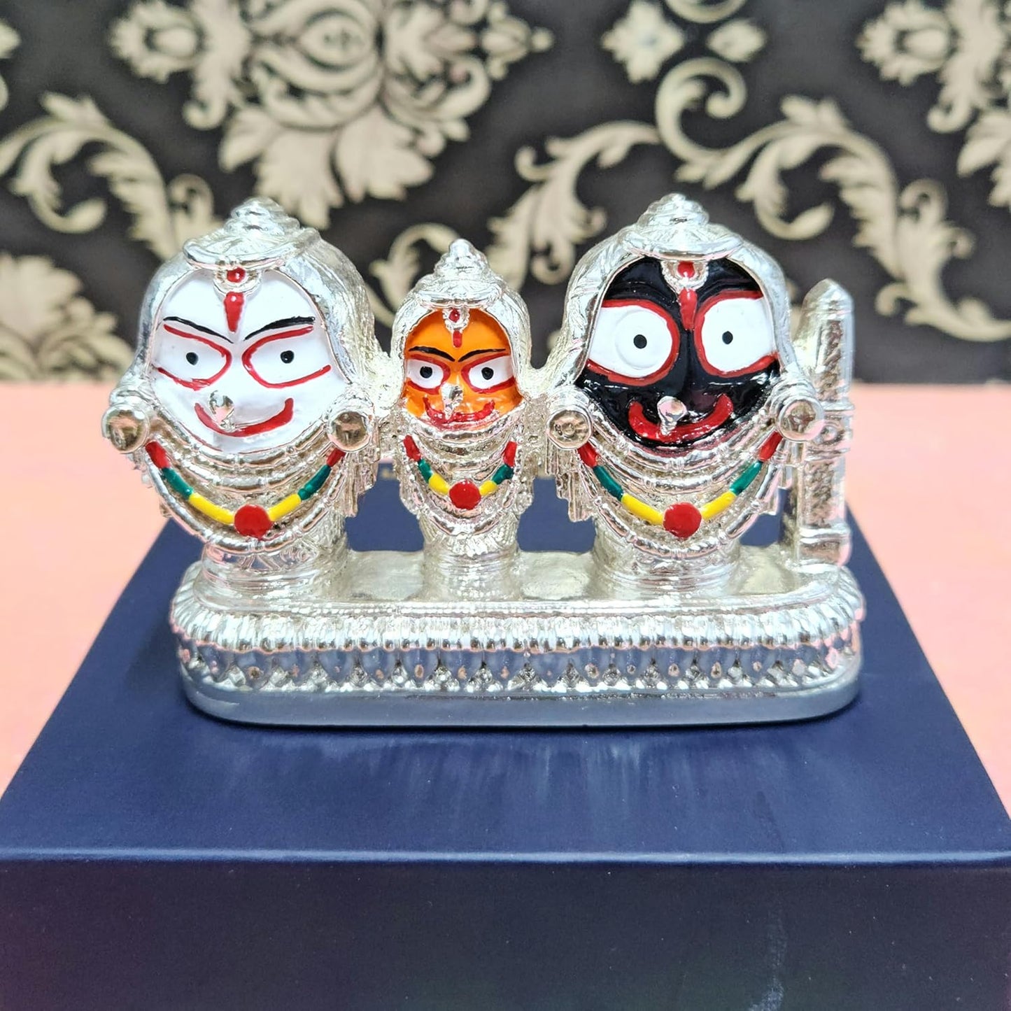999 Silver Plated Jagannath Balabhadra Subhadra Idol