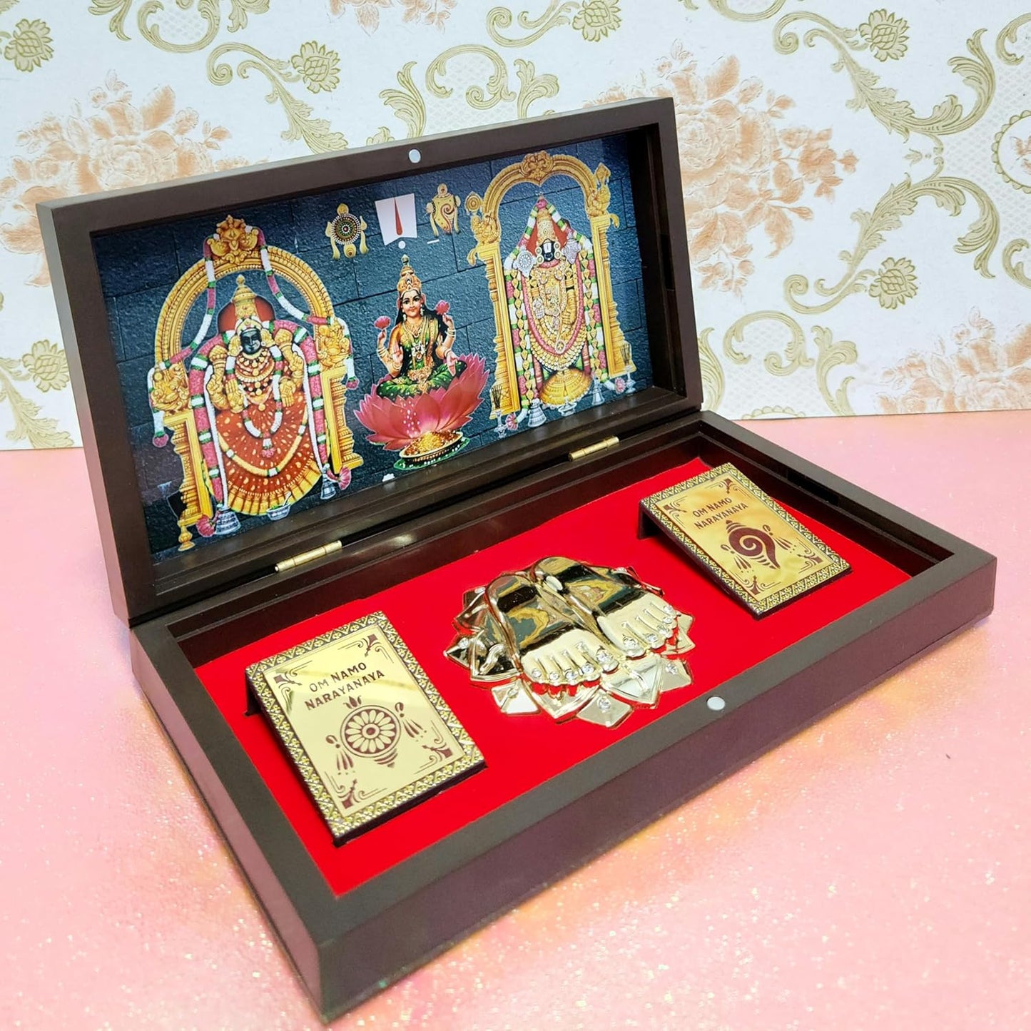 Tirupati Balaji | Venkateswara Swamy Photo Frame with Charan Paduka