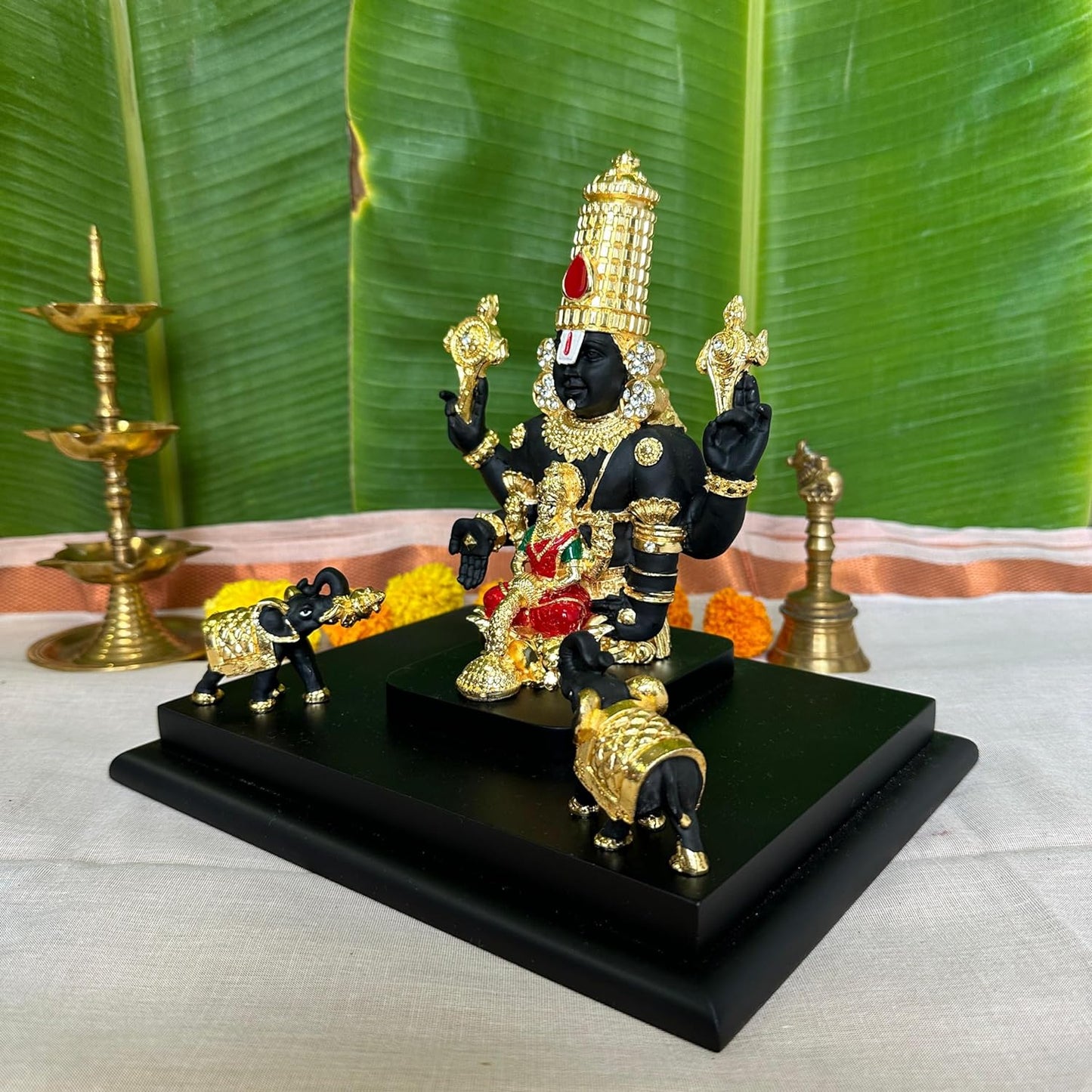 Gold Plated Gajalakshmi Venkateswara Swamy Idol, Tirupati Balaji Idol