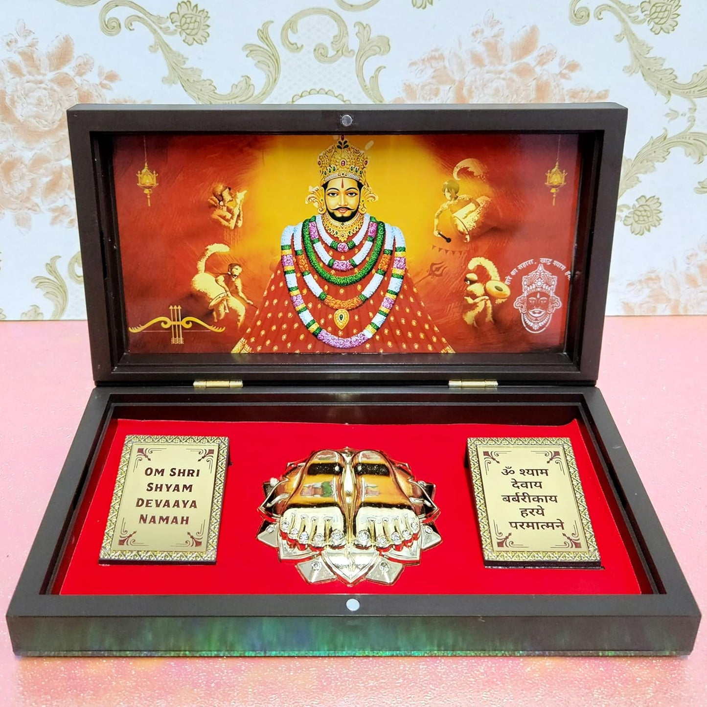 Khatu Shyam Ji Photo Frame with Charan Paduka