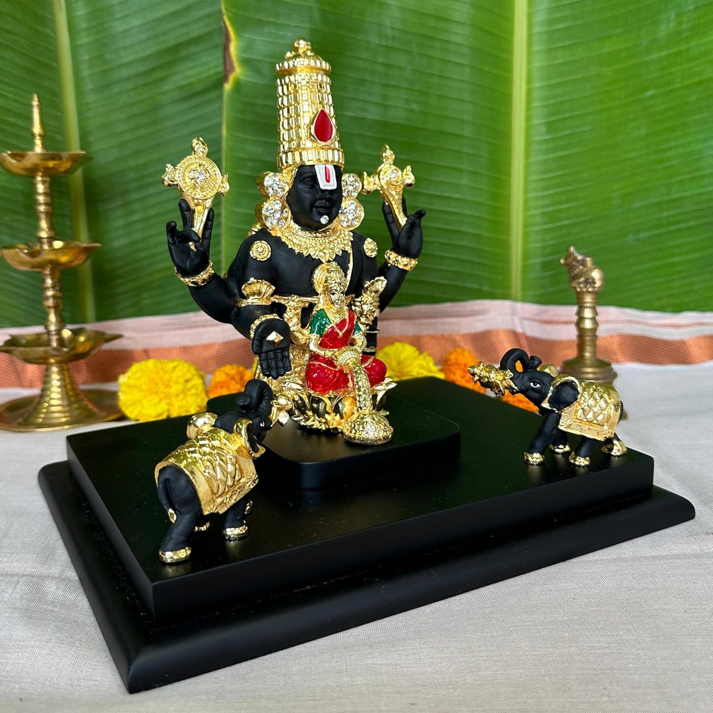Gold Plated Gajalakshmi Venkateswara Swamy Idol, Tirupati Balaji Idol