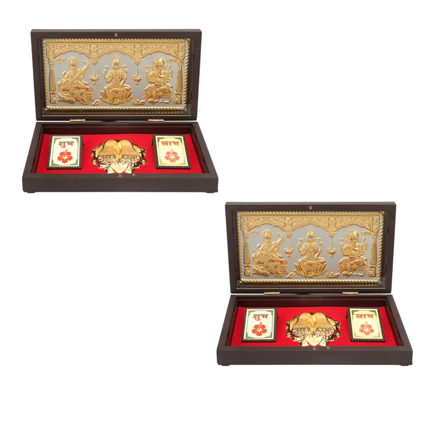 Laxmi Saraswati Ganpati with Charan Paduka