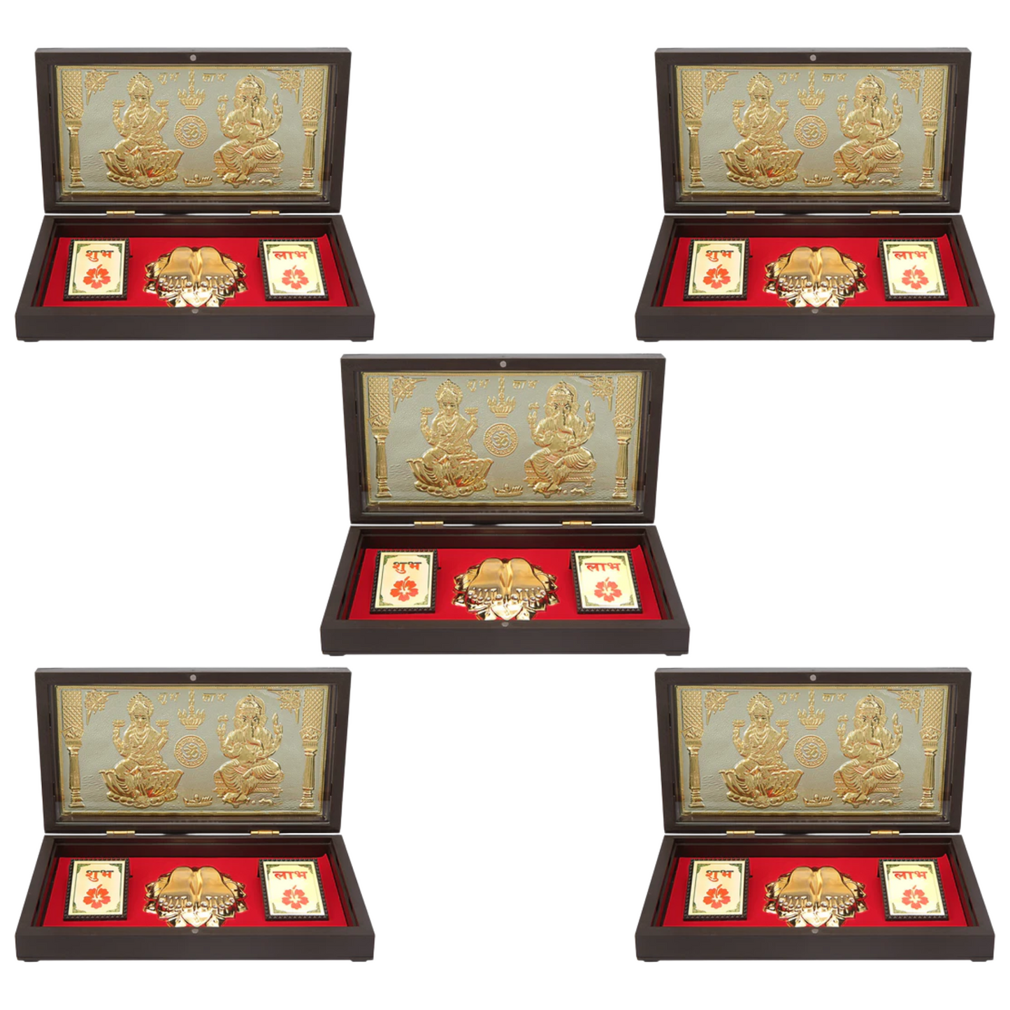 Laxmi Ganpati OM with Charan Paduka