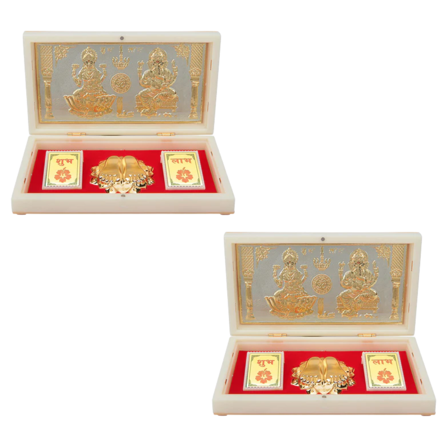 Lakshmi Ganpati with OM with Charan Paduka