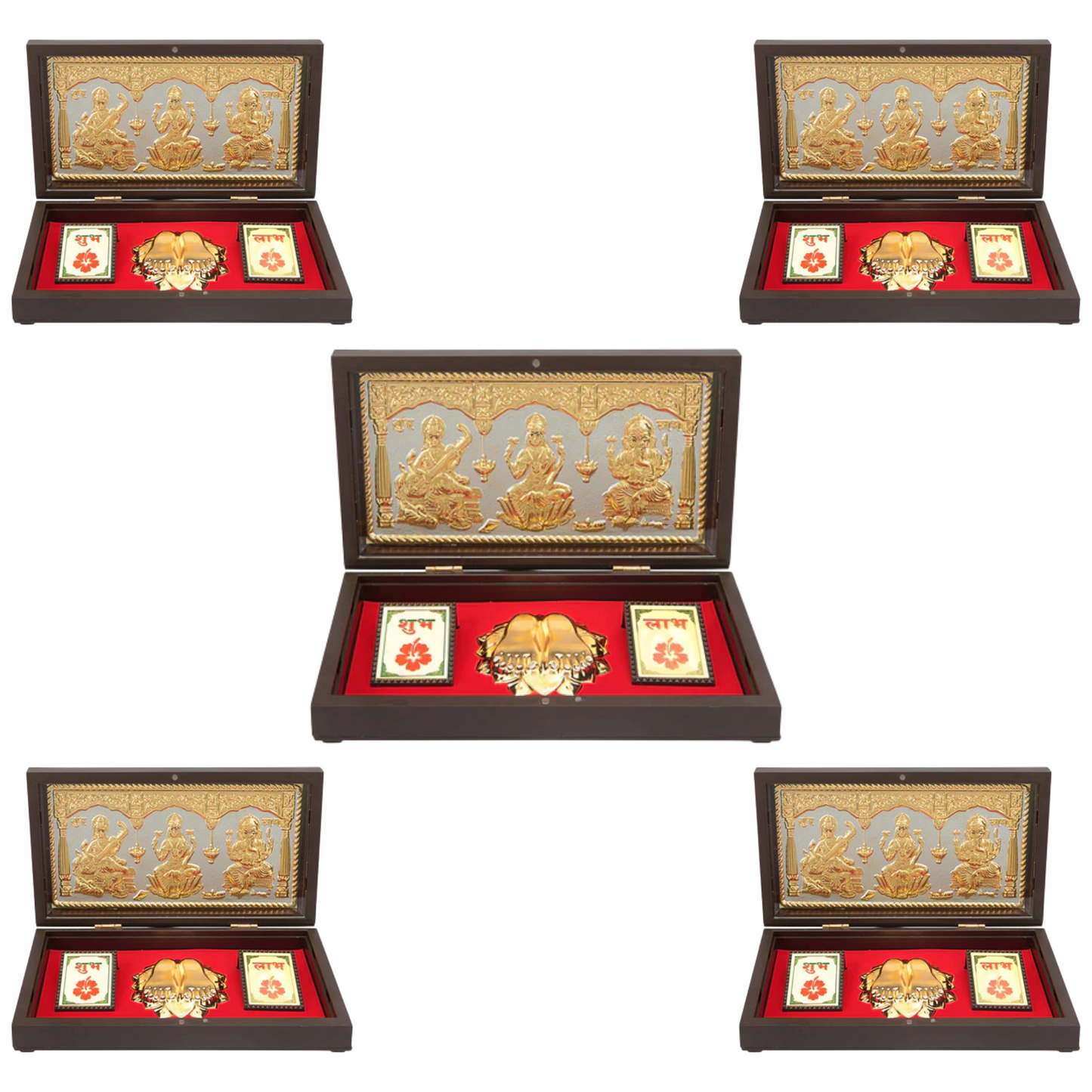 Laxmi Saraswati Ganpati with Charan Paduka