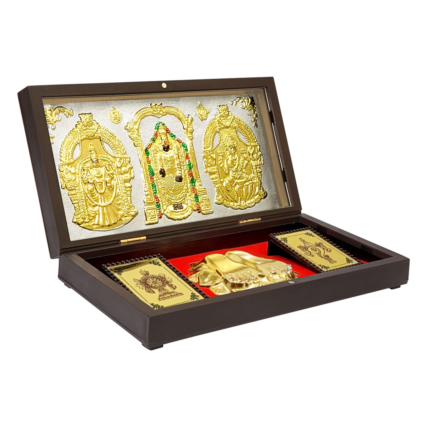 Tirupati Balaji and Padmavathi Lakshmi With Charan Paduka