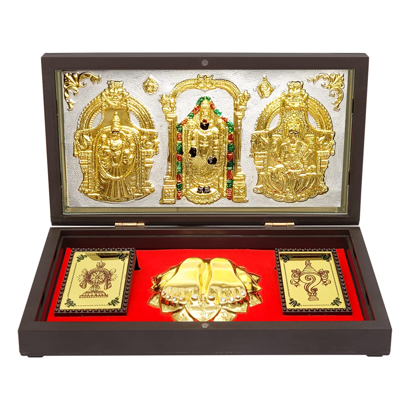 Tirupati Balaji and Padmavathi Lakshmi With Charan Paduka